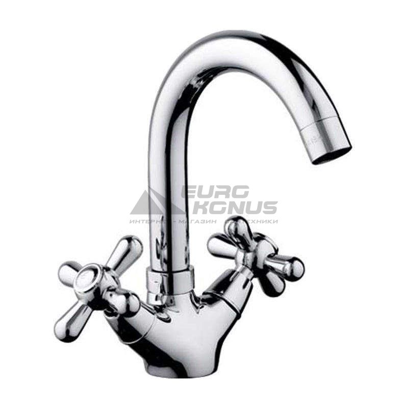 HAIBA Смеситель для умывальника двухвентильный Dominox 274 керамика (HB0087)