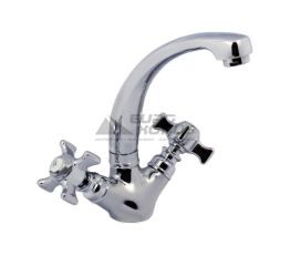HAIBA Смеситель для умывальника двухвентильный Zeus 272 керамика (HB0431)