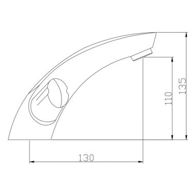 KRONER Смеситель для умывальника двухвентильный KRM Regen-C010 (CV017351)