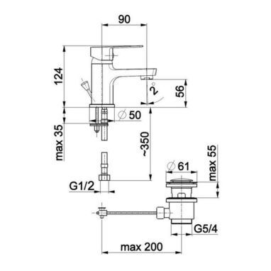 ARMATURA Смеситель для умывальника однорычажный Sofit (5112-814-00)