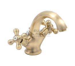 GENEBRE Смеситель для умывальника двухвентильный New Regent Classic (68506 09 43 66) bronze