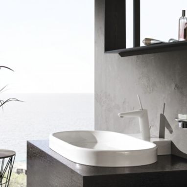 GROHE Смеситель для умывальника однорычажный Eurodisc Joy (23427LS0) белый