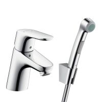 HANSGROHE Смеситель для умывальника однорычажный с гигиеническим душем Focus (31926000)