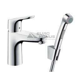 HANSGROHE Смеситель для умывальника однорычажный с гигиеническим душем Focus (31927000)