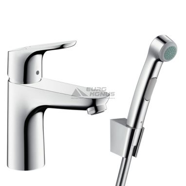 HANSGROHE Смеситель для умывальника однорычажный с гигиеническим душем Focus (31927000)