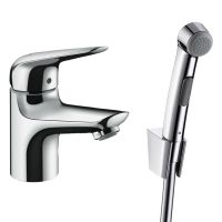 HANSGROHE Смеситель для умывальника однорычажный с гигиеническим душем Novus (71144000)