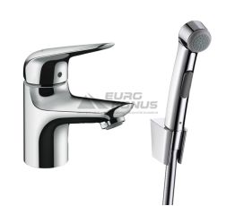 HANSGROHE Смеситель для умывальника однорычажный с гигиеническим душем Novus (71144000)