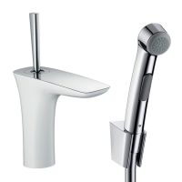 HANSGROHE Смеситель для умывальника однорычажный с гигиеническим душем PuraVida (15275400)