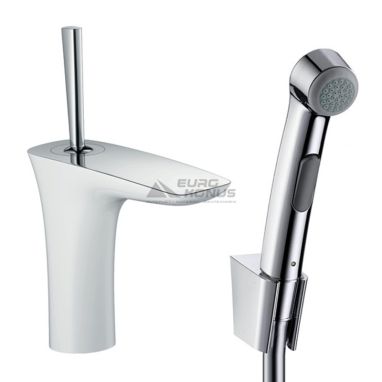 HANSGROHE Смеситель для умывальника однорычажный с гигиеническим душем PuraVida (15275400)