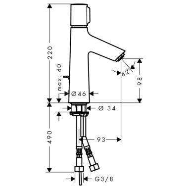 HANSGROHE Смеситель для умывальника однорычажный Talis Select S (72042000)