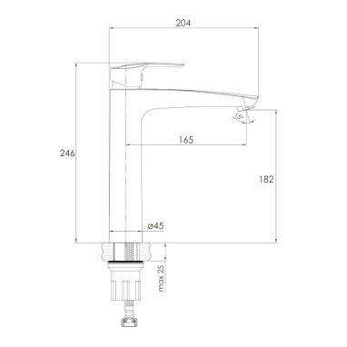IMPRESE Смеситель для умывальника однорычажный FLORENC хром (f03508401AB)