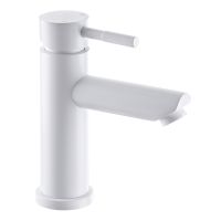 MIXXUS Смеситель для умывальника однорычажный SUS 001-A White гайка (MI5752)