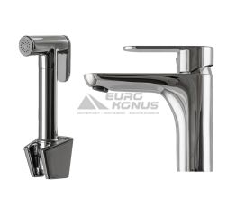 TOPAZ Смеситель для умывальника однорычажный с гигиеническим душем BARTS TB 07206-H36