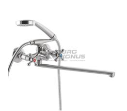 EURO PRODUCT Смеситель для ванны двухвентильный Smes 140 Stainless Steel (EP0095)