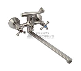EURO PRODUCT Смеситель для ванны двухвентильный Smes 143 Stainless Steel (EP0096)