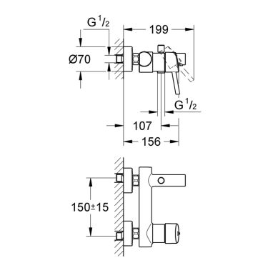 GROHE Смеситель для ванны однорычажный Concetto (32211001)