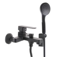 HAIBA Смеситель для ванны однорычажный Kubus Euro 009 Black (HB3932)
