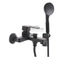 HAIBA Смеситель для ванны однорычажный Kubus Euro 009 Black (HB3932)