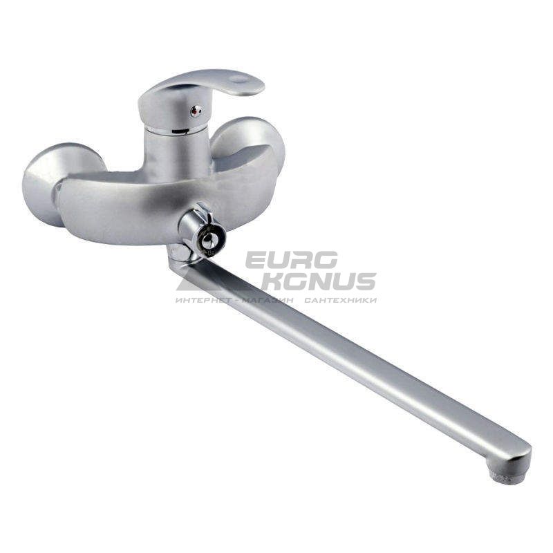 HAIBA Смеситель для ванны однорычажный Mars Euro 006 Satin (HB0256)