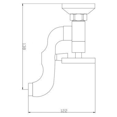 KRONER Смеситель для ванны двухвентильный KRM Aller-C060 (CV012062)