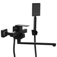 MIXXUS Смеситель для ванны однорычажный Kub Euro 006 Black (MI2811)