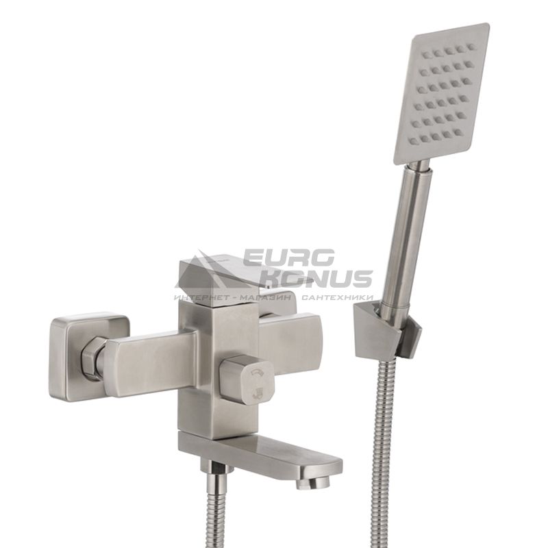 MIXXUS Смеситель для ванны однорычажный Kub Euro 009 (SS2850)
