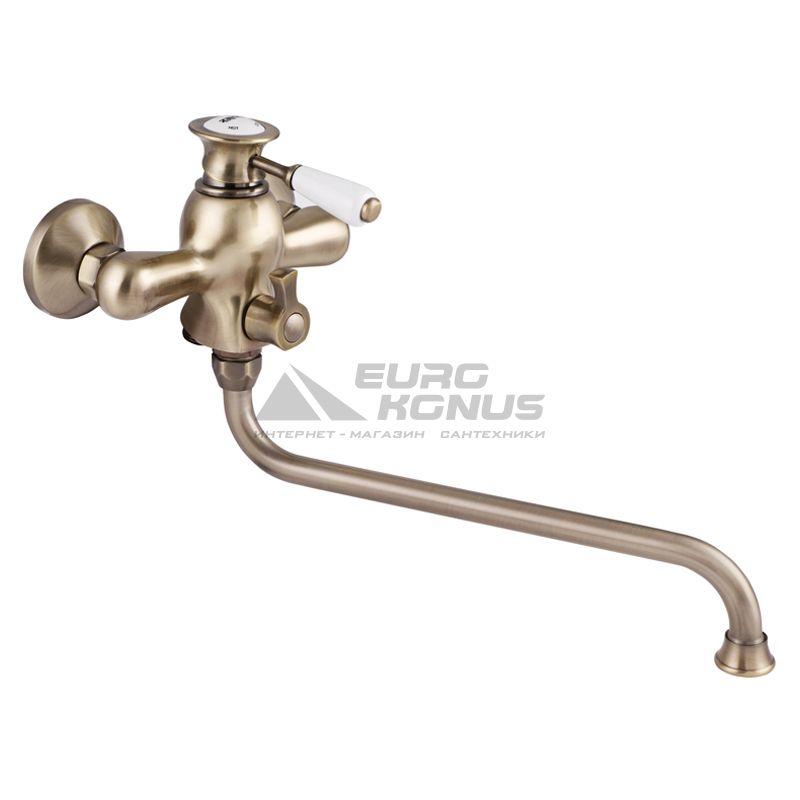 ZERIX Смеситель для ванны однорычажный Z2217-2 Bronze (ZX0550)