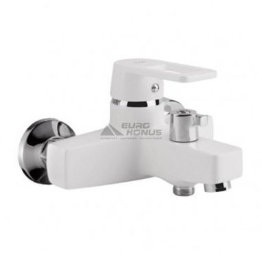 ZERIX Смеситель для ванны однорычажный Z3030-7 Euro White (ZX0232)
