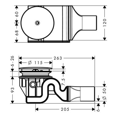 HANSGROHE Сифон для душевого поддона 3 1/2" x 50 Raindrain (60067000)