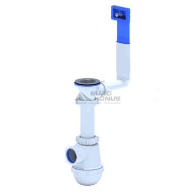 АНИ Пласт Сифон для кухонной мойки Грот 1 1/2" x 40 с жестким переливом (A0140EU)