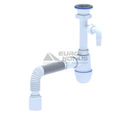 АНИ Пласт Сифон для умывальника 1 1/2" x 40 с отводом для стиральной машины и гибкой трубкой 40/50 (C0310)
