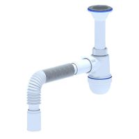 АНИ Пласт Сифон для умывальника 1 1/2" x 40 с гибкой трубкой 40/40 (C0505)