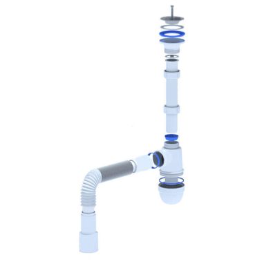 АНИ Пласт Сифон для умывальника 1 1/4" x 40 с гибкой трубкой 40/40/50 (C1015EU)