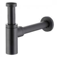ARMATURA Сифон для умывальника металлический Цилиндр Black 600-003-81