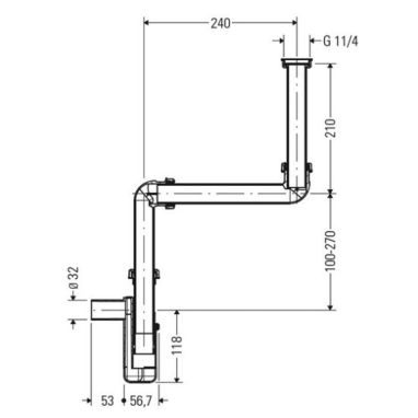 DURAVIT Сифон для умывальника 0050730000