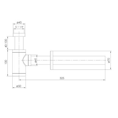 IMPRESE Сифон для умывальника 1 1/4" x Ø 32 мм BRENTA (ZMK071901600)