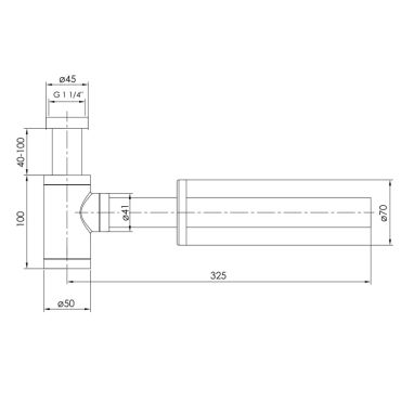 IMPRESE Сифон для умывальника 1 1/4" x Ø 32 мм BRENTA (ZMK081906600)