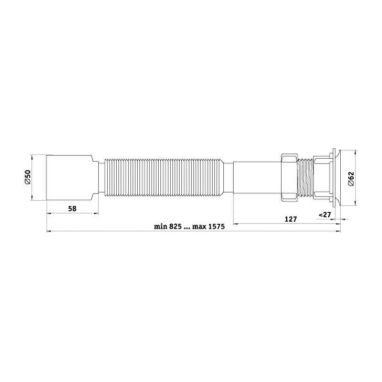 АНИ Пласт Сифон гофрированный Варяг удлиненный 1 1/4" x 50 (G315)
