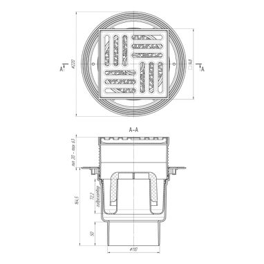АНИ Пласт Трап вертикальный регулируемый Ø110 (TA1712)
