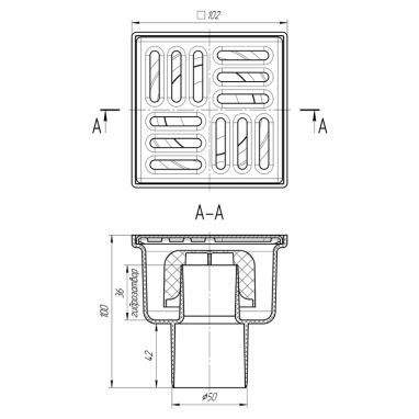 АНИ Пласт Трап вертикальный нерегулируемый Ø50 (TA5202EU)