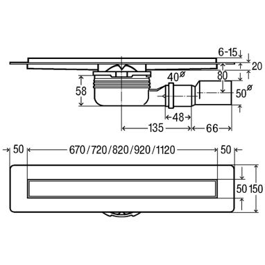VIEGA Душевой лоток Advantix с дизайн-вставкой Advantix Visign ER10 L-750 мм (753153)