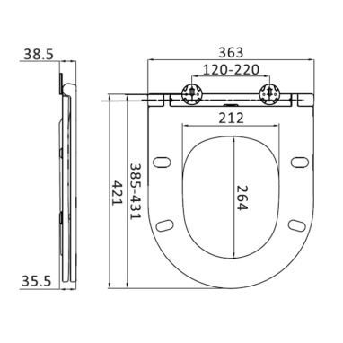AM.PM Сиденье для унитаза с микролифтом Spirit V2.0 (C707857WH)
