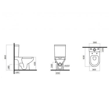 AM.PM Унитаз-компакт Spirit FlashClean (C708600SC)