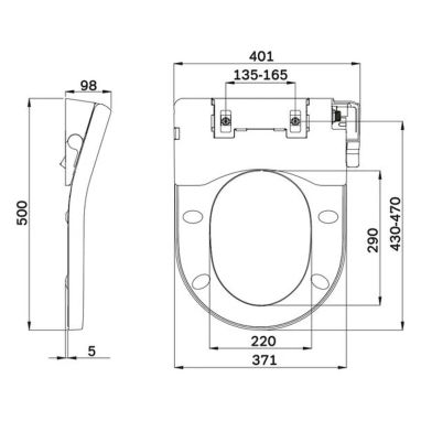 AM.PM Сиденье для унитаза электронное с микролифтом и функцией биде Clean Care CCC7853WH