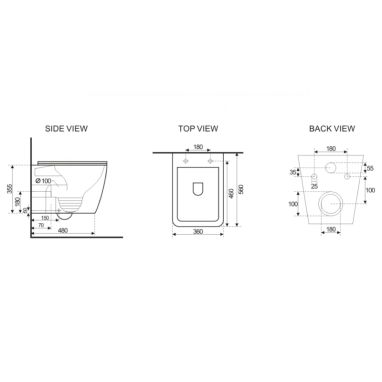 ASIGNATURA Унитаз подвесной с сиденьем Rimless Simple Line 37802805