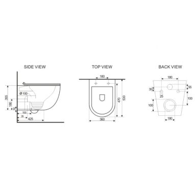 ASIGNATURA Унитаз подвесной с сиденьем Whirpool Simple Bend 37822805
