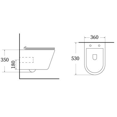 ASIGNATURA Унитаз подвесной с сиденьем Rimless Simple Bend 37832805