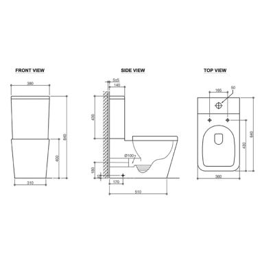 ASIGNATURA Унитаз-компакт с сиденьем Rimless Angle 87802505