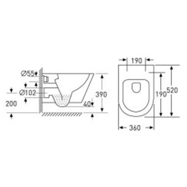 ASIGNATURA Унитаз подвесной с сиденьем Rimless Axiom 97802806