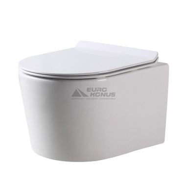 DUSEL Унитаз подвесной c крышкой и сиденьем Slim Soft-close Arez (DWHT10210230R)